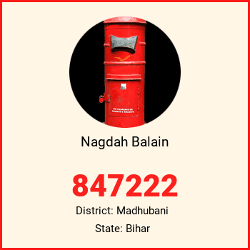 Nagdah Balain pin code, district Madhubani in Bihar