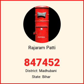 Rajaram Patti pin code, district Madhubani in Bihar