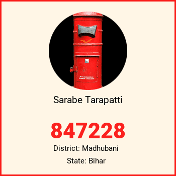 Sarabe Tarapatti pin code, district Madhubani in Bihar