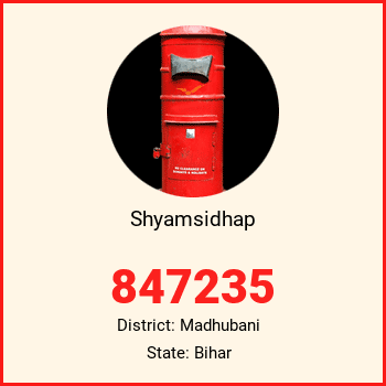 Shyamsidhap pin code, district Madhubani in Bihar
