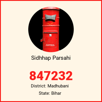 Sidhhap Parsahi pin code, district Madhubani in Bihar