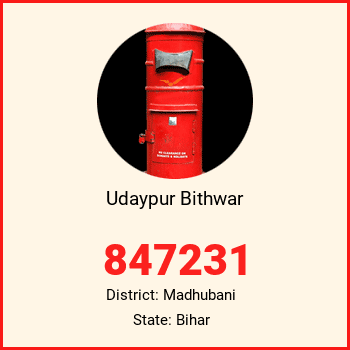 Udaypur Bithwar pin code, district Madhubani in Bihar