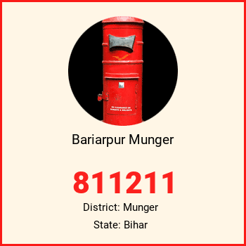Bariarpur Munger pin code, district Munger in Bihar