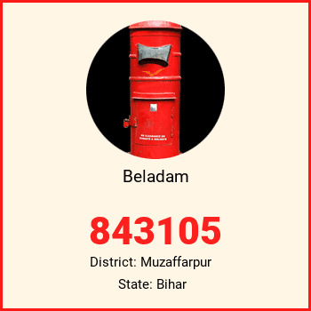 Beladam pin code, district Muzaffarpur in Bihar