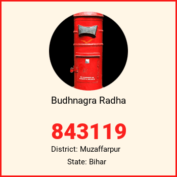 Budhnagra Radha pin code, district Muzaffarpur in Bihar
