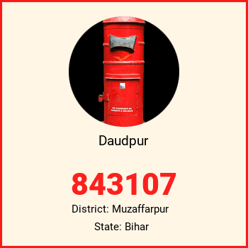 Daudpur pin code, district Muzaffarpur in Bihar
