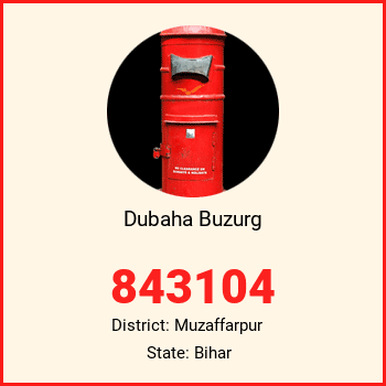 Dubaha Buzurg pin code, district Muzaffarpur in Bihar