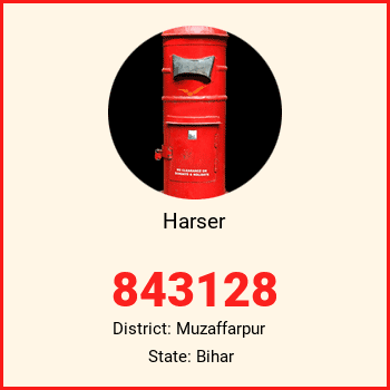 Harser pin code, district Muzaffarpur in Bihar
