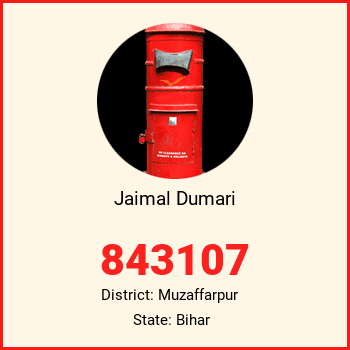 Jaimal Dumari pin code, district Muzaffarpur in Bihar