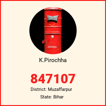 K.Pirochha pin code, district Muzaffarpur in Bihar