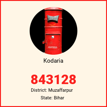 Kodaria pin code, district Muzaffarpur in Bihar