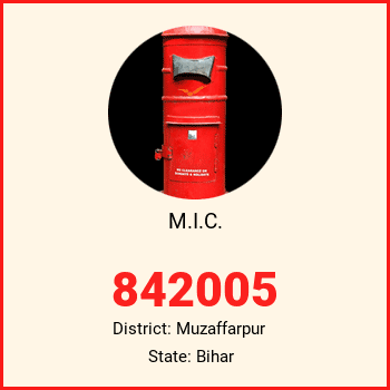 M.I.C. pin code, district Muzaffarpur in Bihar