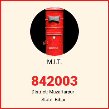 M.I.T. pin code, district Muzaffarpur in Bihar