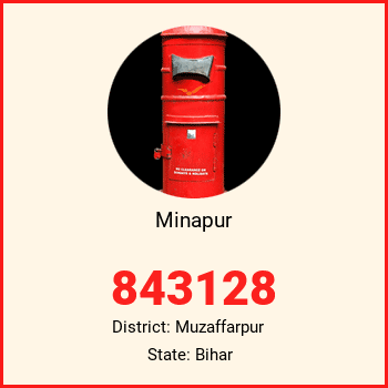 Minapur pin code, district Muzaffarpur in Bihar