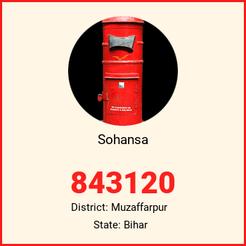 Sohansa pin code, district Muzaffarpur in Bihar
