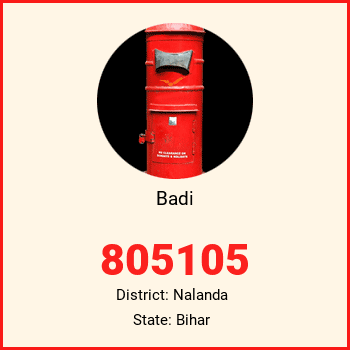Badi pin code, district Nalanda in Bihar