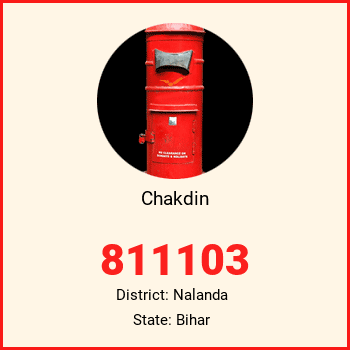 Chakdin pin code, district Nalanda in Bihar