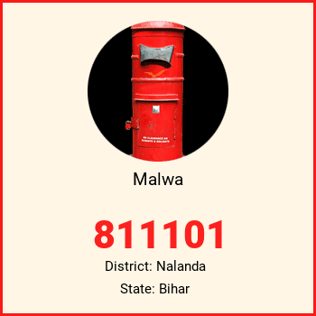 Malwa pin code, district Nalanda in Bihar