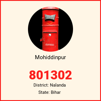 Mohiddinpur pin code, district Nalanda in Bihar