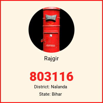 Rajgir pin code, district Nalanda in Bihar