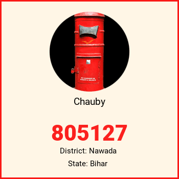 Chauby pin code, district Nawada in Bihar