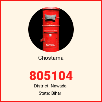 Ghostama pin code, district Nawada in Bihar