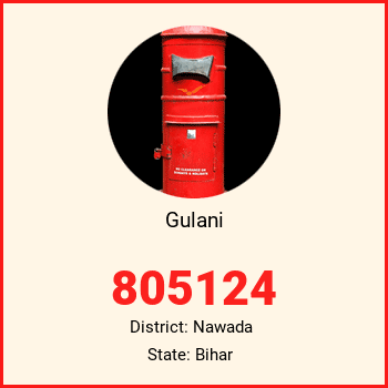 Gulani pin code, district Nawada in Bihar