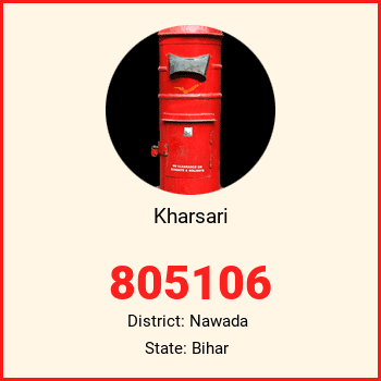 Kharsari pin code, district Nawada in Bihar