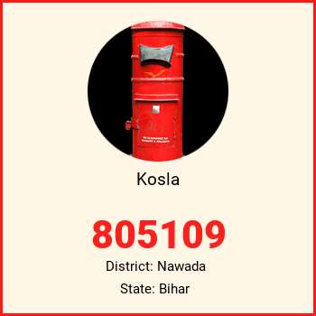 Kosla pin code, district Nawada in Bihar