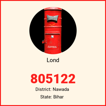 Lond pin code, district Nawada in Bihar
