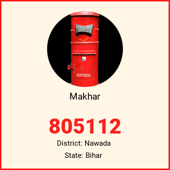 Makhar pin code, district Nawada in Bihar