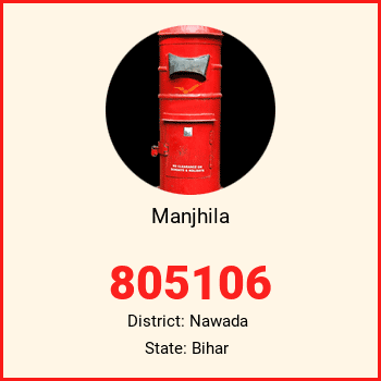 Manjhila pin code, district Nawada in Bihar
