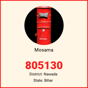 Mosama pin code, district Nawada in Bihar