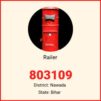 Railer pin code, district Nawada in Bihar