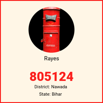 Rayes pin code, district Nawada in Bihar