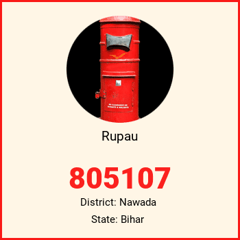 Rupau pin code, district Nawada in Bihar