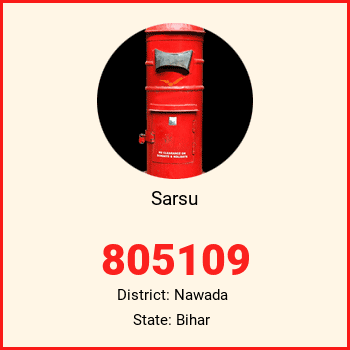 Sarsu pin code, district Nawada in Bihar