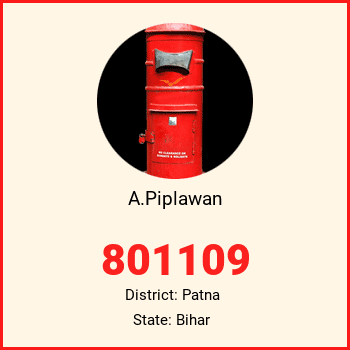 A.Piplawan pin code, district Patna in Bihar