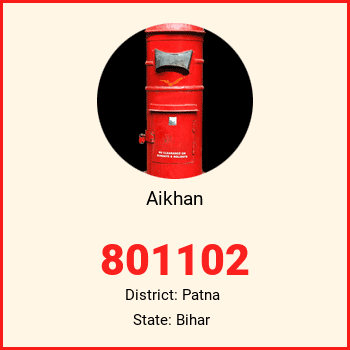 Aikhan pin code, district Patna in Bihar