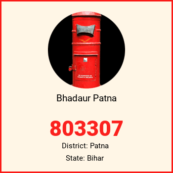 Bhadaur Patna pin code, district Patna in Bihar