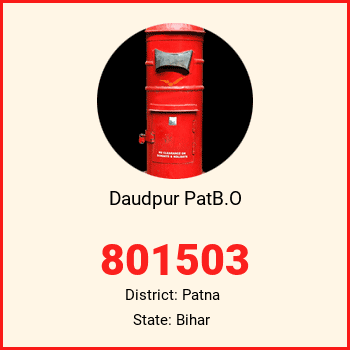 Daudpur PatB.O pin code, district Patna in Bihar