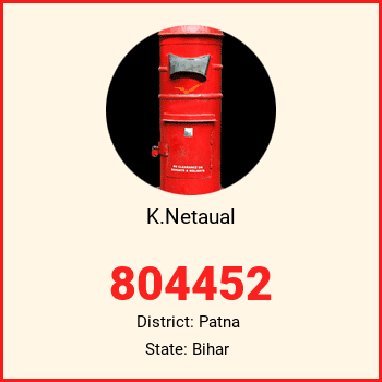 K.Netaual pin code, district Patna in Bihar