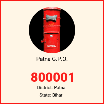 Patna G.P.O. pin code, district Patna in Bihar