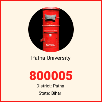 Patna University pin code, district Patna in Bihar