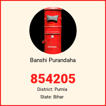 Banshi Purandaha pin code, district Purnia in Bihar