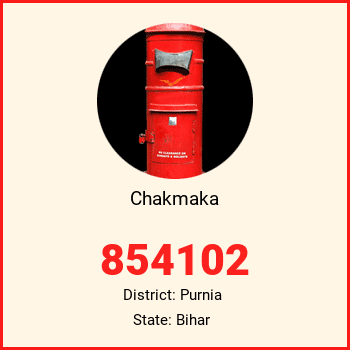 Chakmaka pin code, district Purnia in Bihar