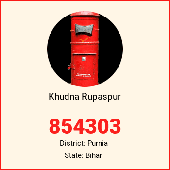 Khudna Rupaspur pin code, district Purnia in Bihar