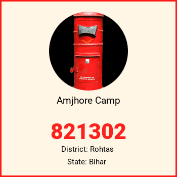 Amjhore Camp pin code, district Rohtas in Bihar