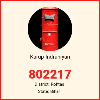 Karup Indrahiyan pin code, district Rohtas in Bihar