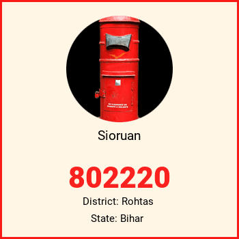 Sioruan pin code, district Rohtas in Bihar